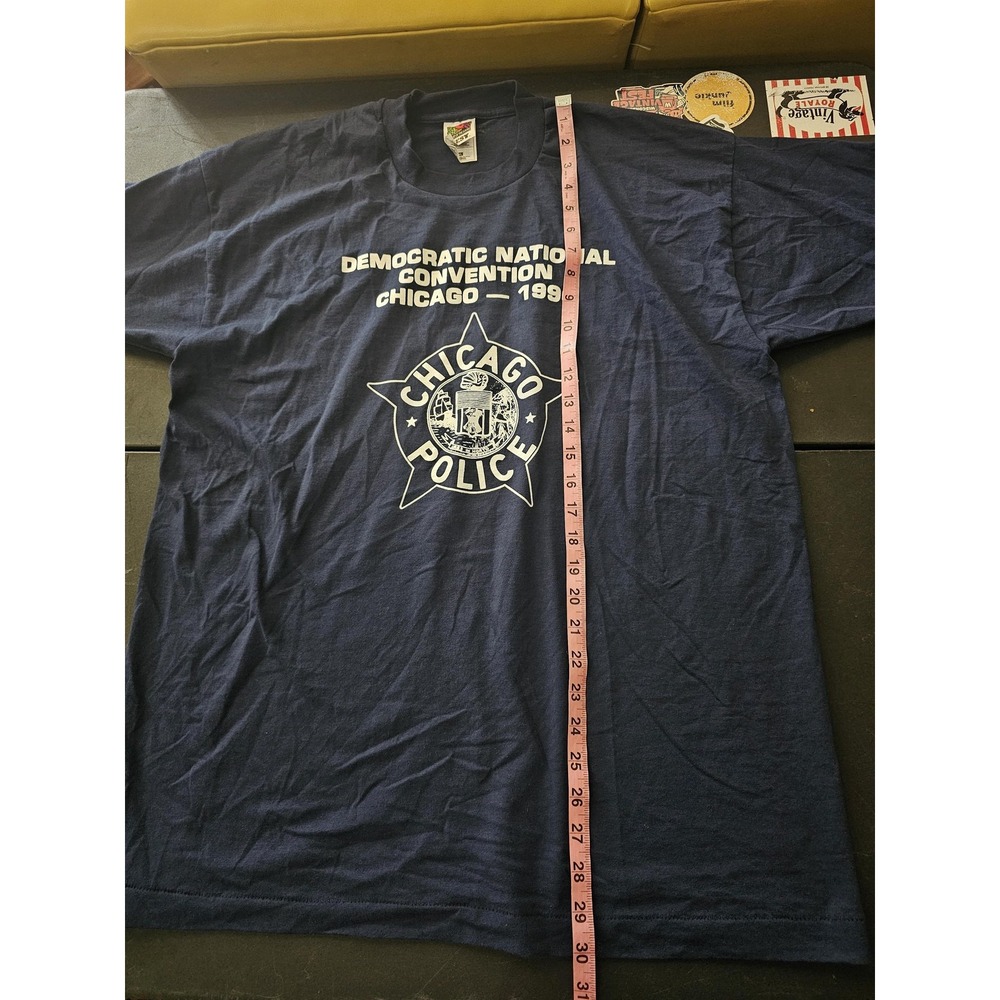 Vintage Democratic National Convention Shirt Mens XL Chicago Police Graphic 90s - Picture 4 of 6